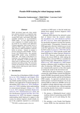 Pseudo-OOD training for robust language models