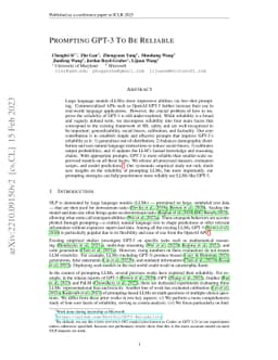 Prompting GPT-3 To Be Reliable