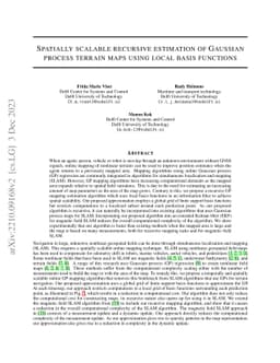 Spatially scalable recursive estimation of Gaussian process terrain maps
  using local basis functions