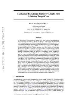 Marksman Backdoor: Backdoor Attacks with Arbitrary Target Class