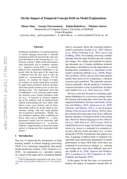 On the Impact of Temporal Concept Drift on Model Explanations