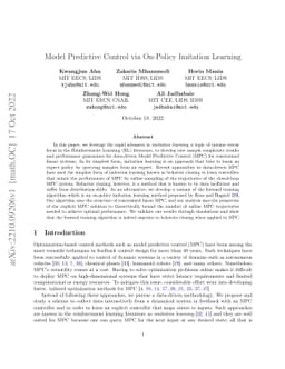 Model Predictive Control via On-Policy Imitation Learning