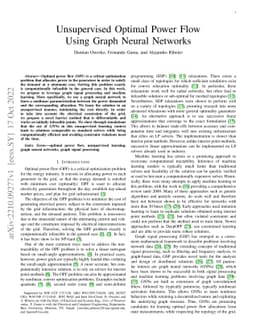 Unsupervised Optimal Power Flow Using Graph Neural Networks