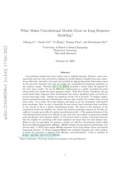 What Makes Convolutional Models Great on Long Sequence Modeling?