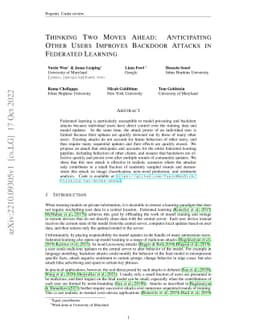 Thinking Two Moves Ahead: Anticipating Other Users Improves Backdoor
  Attacks in Federated Learning