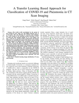 A Transfer Learning Based Approach for Classification of COVID-19 and
  Pneumonia in CT Scan Imaging
