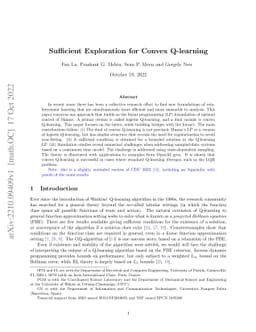 Sufficient Exploration for Convex Q-learning