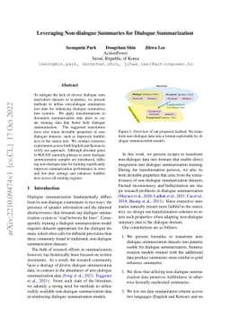 Leveraging Non-dialogue Summaries for Dialogue Summarization