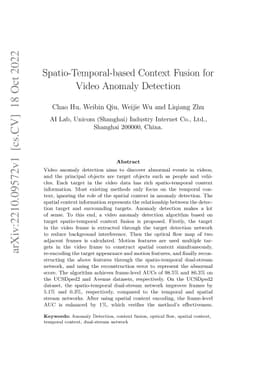 Spatio-Temporal-based Context Fusion for Video Anomaly Detection