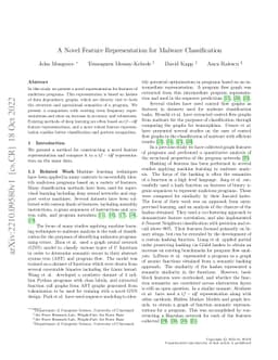 A Novel Feature Representation for Malware Classification