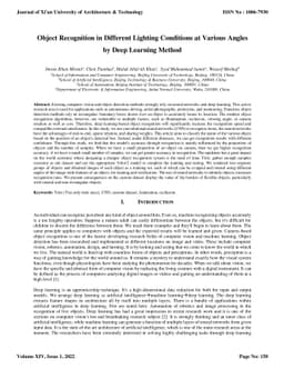 Object Recognition in Different Lighting Conditions at Various Angles by
  Deep Learning Method