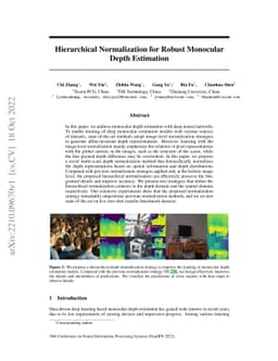 Hierarchical Normalization for Robust Monocular Depth Estimation