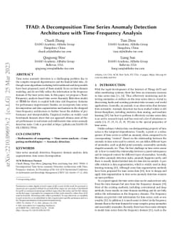 TFAD: A Decomposition Time Series Anomaly Detection Architecture with
  Time-Frequency Analysis