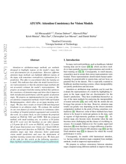 ATCON: Attention Consistency for Vision Models