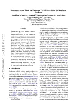 Sentiment-Aware Word and Sentence Level Pre-training for Sentiment
  Analysis