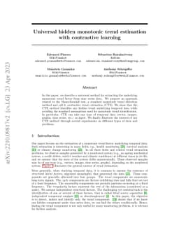 Universal hidden monotonic trend estimation with contrastive learning