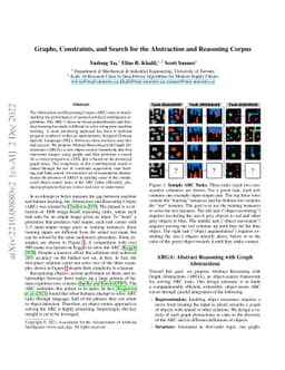 Graphs, Constraints, and Search for the Abstraction and Reasoning Corpus