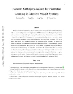 Random Orthogonalization for Federated Learning in Massive MIMO Systems