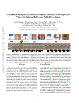 MotionDeltaCNN: Sparse CNN Inference of Frame Differences in Moving
  Camera Videos