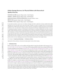 Online Damage Recovery for Physical Robots with Hierarchical
  Quality-Diversity