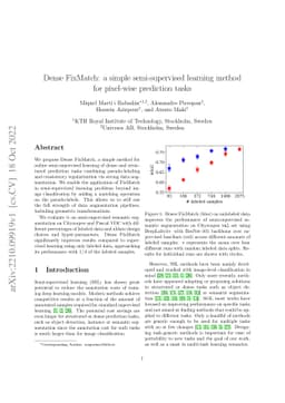Dense FixMatch: a simple semi-supervised learning method for pixel-wise
  prediction tasks