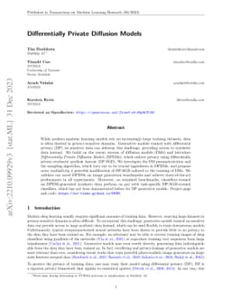 Differentially Private Diffusion Models