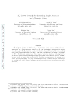 SQ Lower Bounds for Learning Single Neurons with Massart Noise