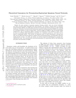 Theoretical Guarantees for Permutation-Equivariant Quantum Neural
  Networks