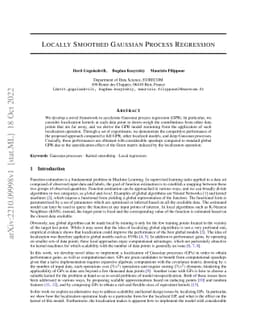 Locally Smoothed Gaussian Process Regression