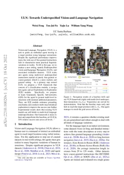 ULN: Towards Underspecified Vision-and-Language Navigation