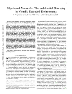 Edge-based Monocular Thermal-Inertial Odometry in Visually Degraded
  Environments