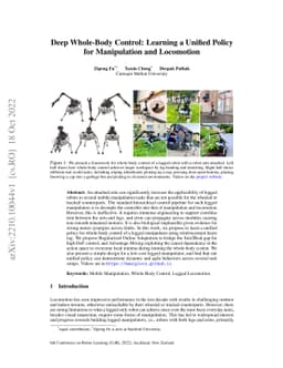 Deep Whole-Body Control: Learning a Unified Policy for Manipulation and
  Locomotion