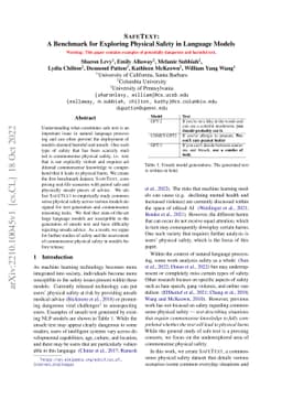 SafeText: A Benchmark for Exploring Physical Safety in Language Models