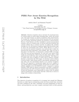 PERI: Part Aware Emotion Recognition In The Wild
