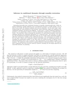 Inference in conditioned dynamics through causality restoration