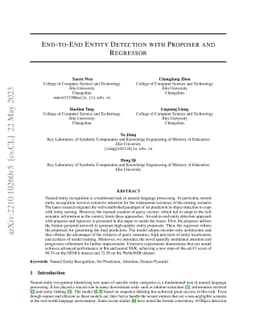 End-to-End Entity Detection with Proposer and Regressor