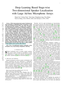 Deep Learning Based Stage-wise Two-dimensional Speaker Localization with
  Large Ad-hoc Microphone Arrays