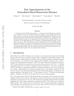 Fast Approximation of the Generalized Sliced-Wasserstein Distance