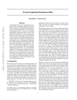 Towards Explaining Distribution Shifts