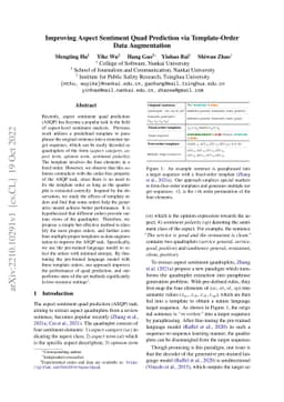 Improving Aspect Sentiment Quad Prediction via Template-Order Data
  Augmentation