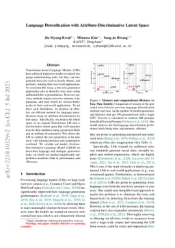Language Detoxification with Attribute-Discriminative Latent Space