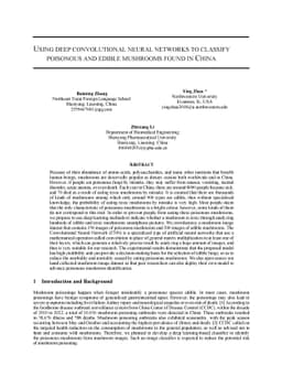 Using deep convolutional neural networks to classify poisonous and
  edible mushrooms found in China