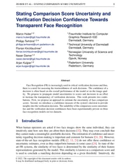 Stating Comparison Score Uncertainty and Verification Decision
  Confidence Towards Transparent Face Recognition