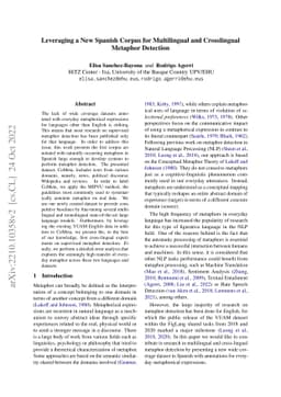Leveraging a New Spanish Corpus for Multilingual and Crosslingual
  Metaphor Detection