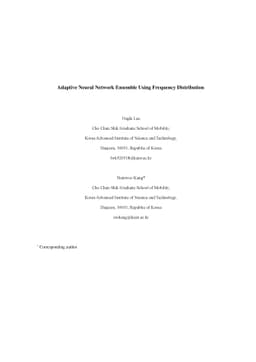 Adaptive Neural Network Ensemble Using Frequency Distribution
