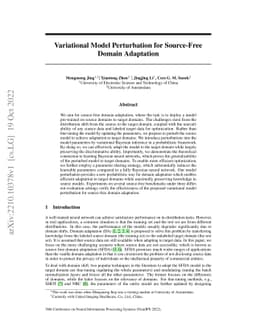 Variational Model Perturbation for Source-Free Domain Adaptation