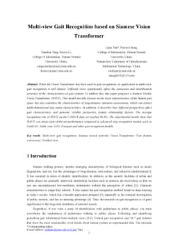Multi-view Gait Recognition based on Siamese Vision Transformer