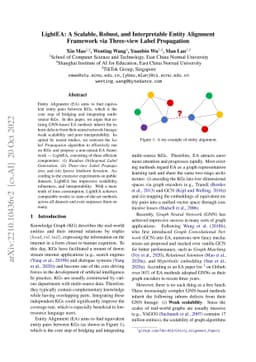 LightEA: A Scalable, Robust, and Interpretable Entity Alignment
  Framework via Three-view Label Propagation