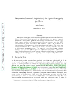 Deep neural network expressivity for optimal stopping problems