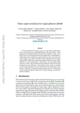 Video super-resolution for single-photon LIDAR
